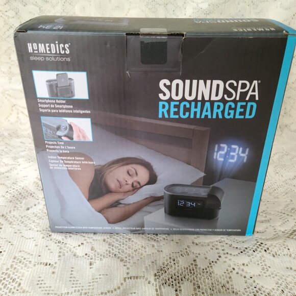 HOMEDICS SOUNDSPA RECHARGED ALARM CLOCK | WHITE NOISE & SOOTHING SOUND MACHINE - Picture 7 of 13